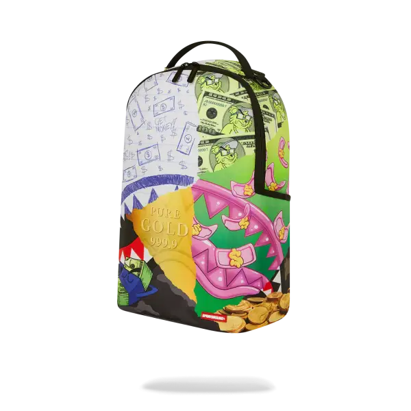 Sprayground Mean Money Collage DLXR Backpack - BAGS