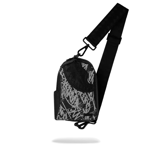 Sprayground midnight raceway graffiti backpack sling - BAGS