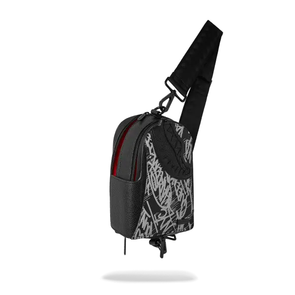 Sprayground midnight raceway graffiti backpack sling - BAGS