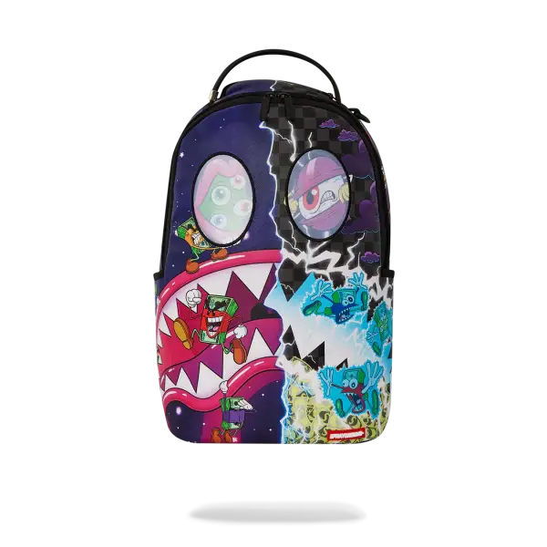 Sprayground money boys split crazy eyes backpack - BAGS