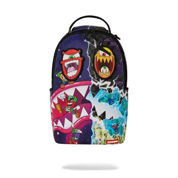 Sprayground money boys split crazy eyes backpack - BAGS