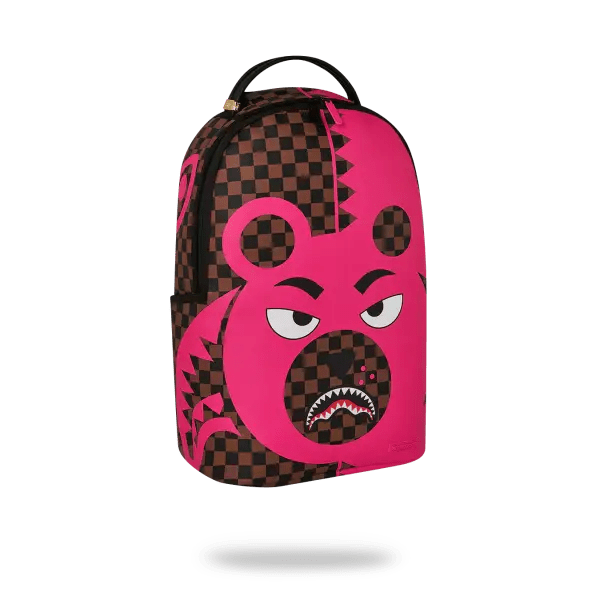 Sprayground - Pink Bear Shark DLXSV Backpack by SPRAYGROUND