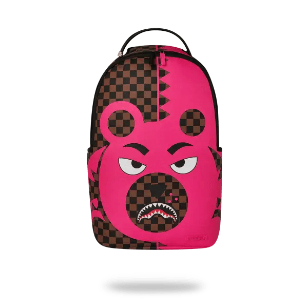Sprayground - Pink Bear Shark DLXSV Backpack by SPRAYGROUND