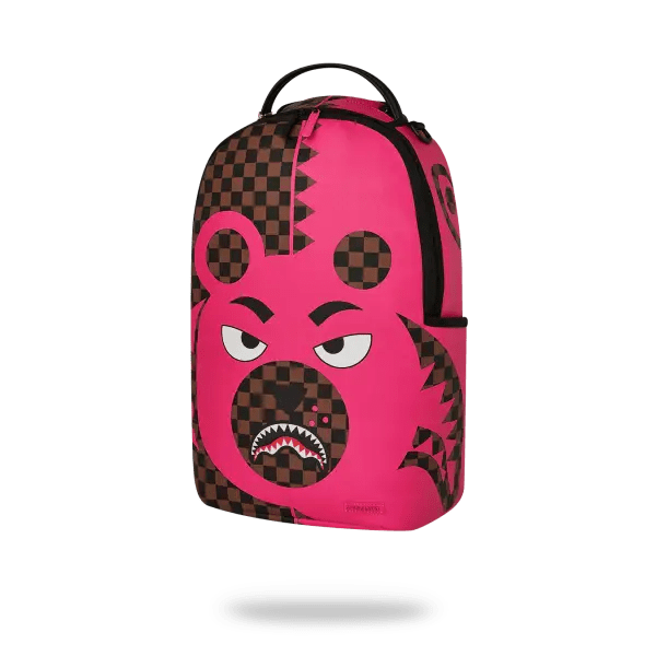 Sprayground - Pink Bear Shark DLXSV Backpack by SPRAYGROUND