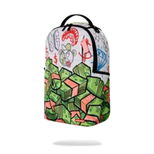 SPRAYGROUND SCRIBBLE MONEY DLXR BACKPACK - BAGS
