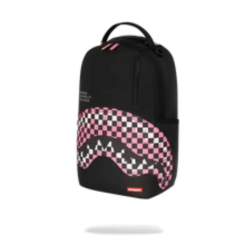 SPRAYGROUND SHARK CENTRAL BREAKUP CHECK SORBET GREY BACKPACK - BAGS