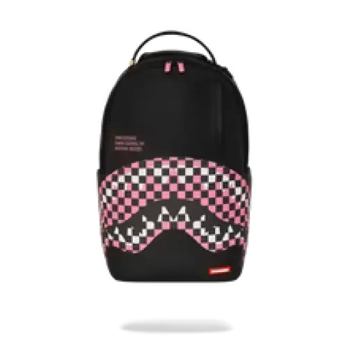SPRAYGROUND SHARK CENTRAL BREAKUP CHECK SORBET GREY BACKPACK - BAGS