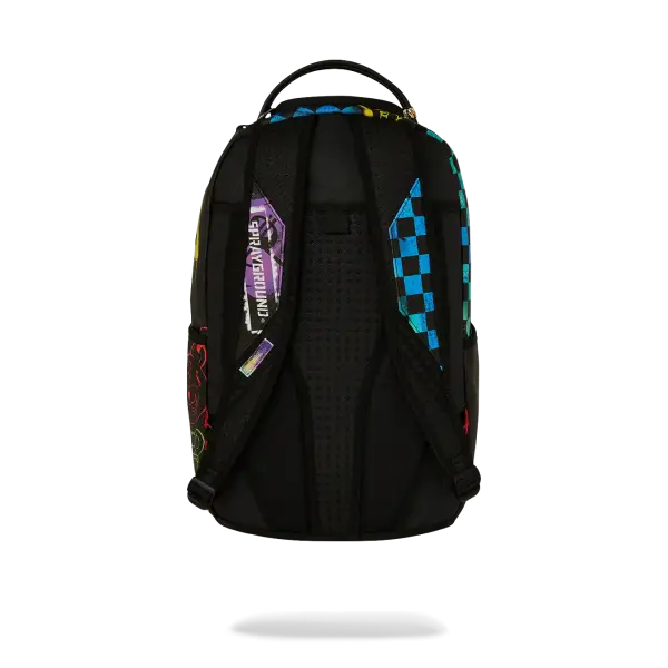 SPRAYGROUND SHARK CENTRAL STENCILS- BLACK DLXSV BACKPACK - BAGS