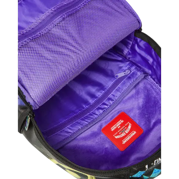 SPRAYGROUND SHARK CENTRAL STENCILS- BLACK DLXSV BACKPACK - BAGS