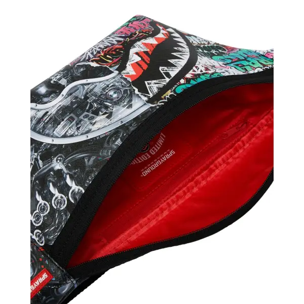 SPRAYGROUND SPLIT CYBERSHARK SAVVY CROSSBODY - BAGS