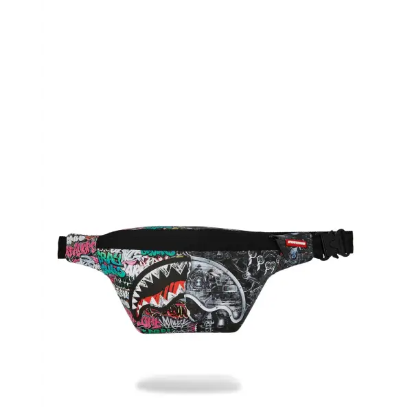 SPRAYGROUND SPLIT CYBERSHARK SAVVY CROSSBODY - BAGS