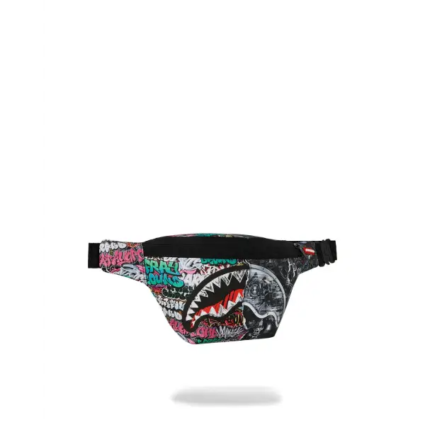 SPRAYGROUND SPLIT CYBERSHARK SAVVY CROSSBODY - BAGS