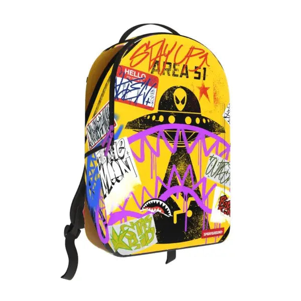 Sprayground unisex alien trashed sign dlxsr backpack - BAGS