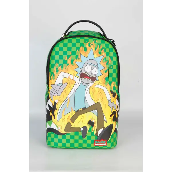 Sprayground unisex rick & morty fire rick shark mouth dlxsv backpack - BAGS