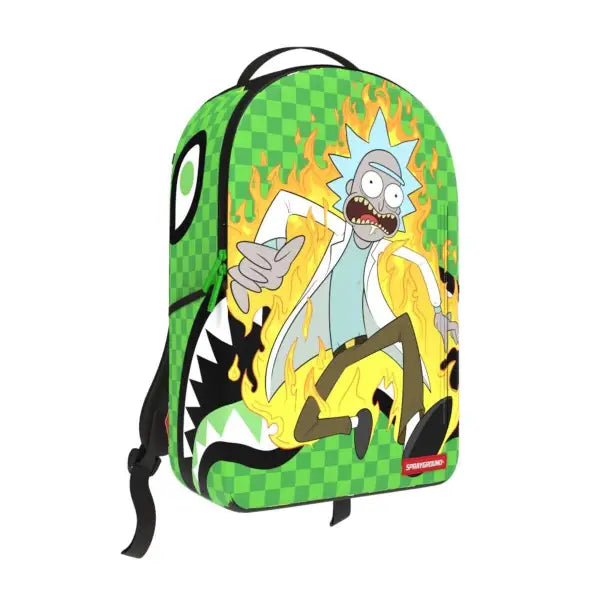 Sprayground unisex rick & morty fire rick shark mouth dlxsv backpack - BAGS