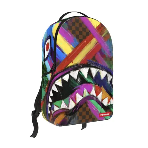 Sprayground unisex sharks in paint dlxsv backpack - BAGS