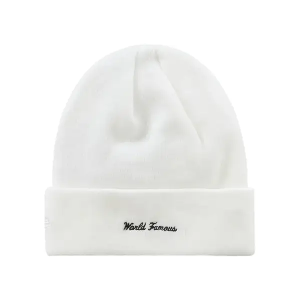 Supreme x new era box logo beanie - OSFA / WHITE - HATS