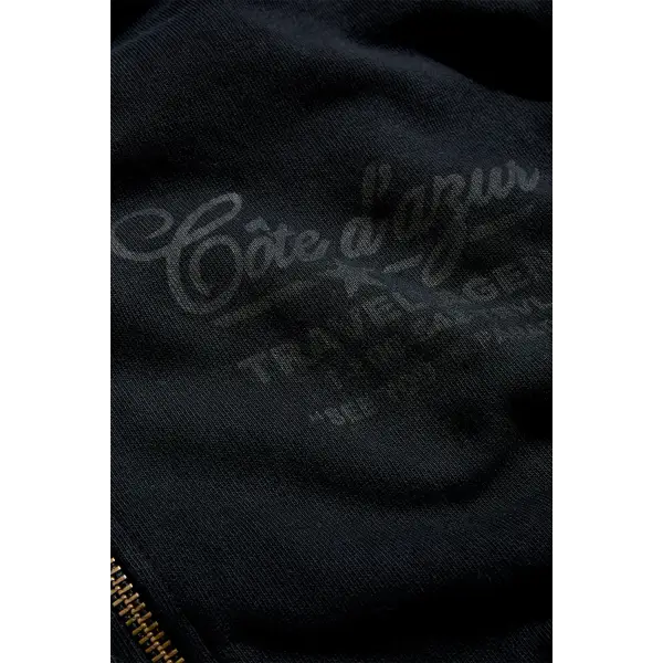 Syip icon pearl studded zip up hoodie - HOODIE