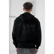 Syip icon pearl studded zip up hoodie - HOODIE
