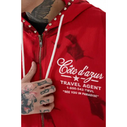 Syip pearl stud travel hoodie - HOODIE
