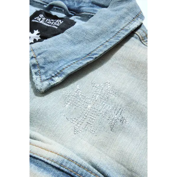 SYIP rhinestone denim jacket - JACKET