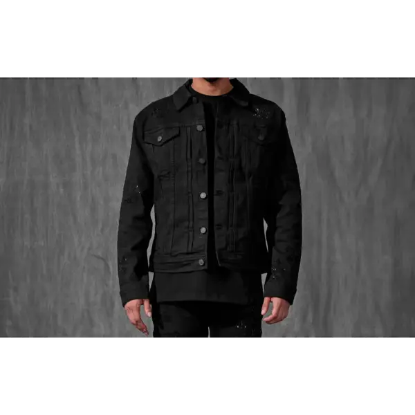 SYIP rhinestone denim jacket - JACKET