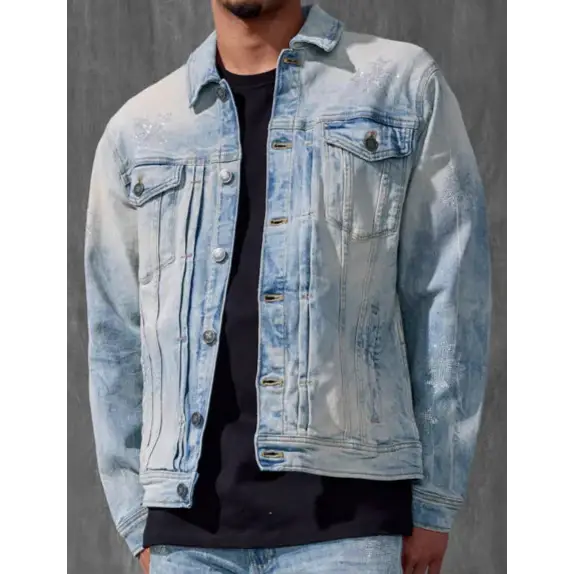 SYIP rhinestone denim jacket - JACKET
