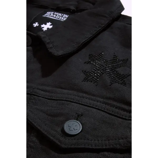 SYIP rhinestone denim jacket - JACKET