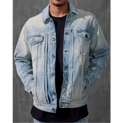 SYIP rhinestone denim jacket - SMALL / LT.BLU - JACKET