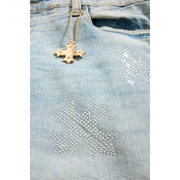 SYIP sean fit rhinestone denim - DENIM