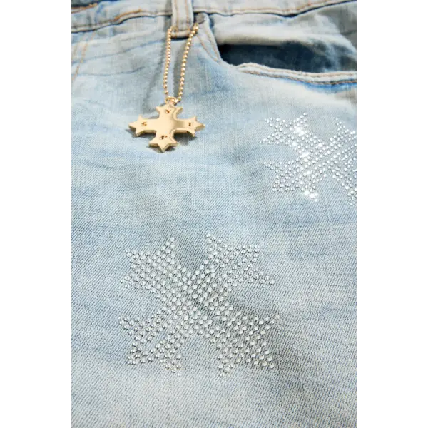 SYIP sean fit rhinestone denim - DENIM