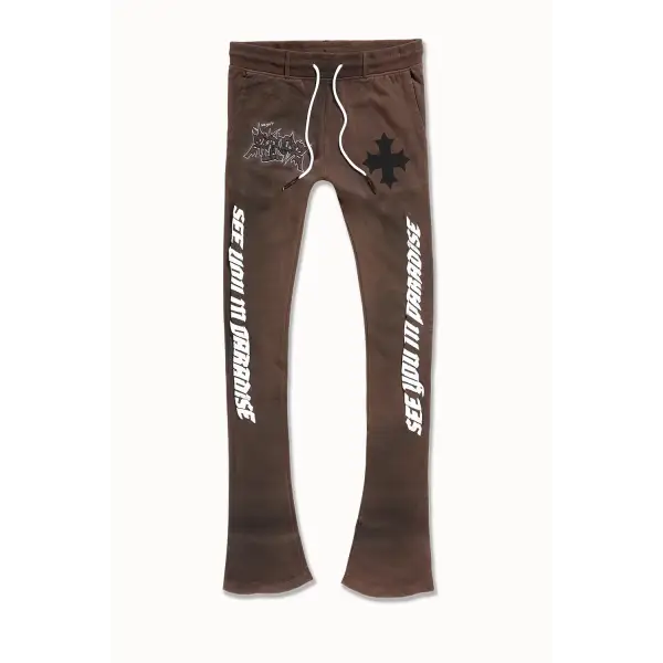 SYIP the reaper stacked sweatpant - SMALL / BROWN - SWEAT PANT