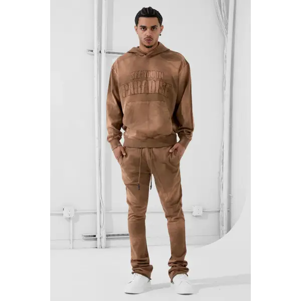 SYIP washed hoodie - MEDIUM / BROWN - HOODIE