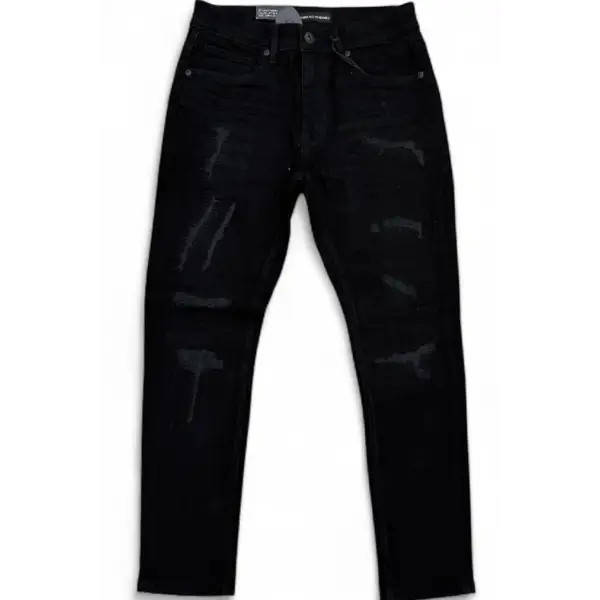Thread Theory distressed denim jet black - DENIM
