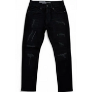 Thread Theory distressed denim jet black - DENIM