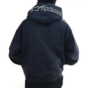 Triple 7 moto zip up hoodie - HOODIE