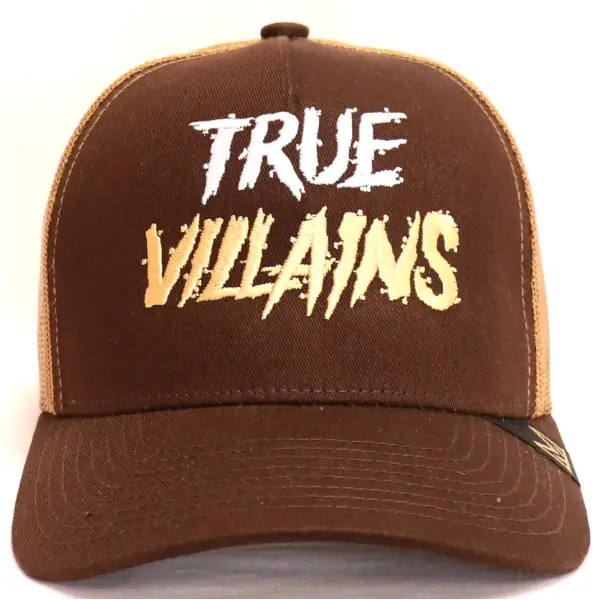 True villains trucker hat - OSFA / BROWN - HATS