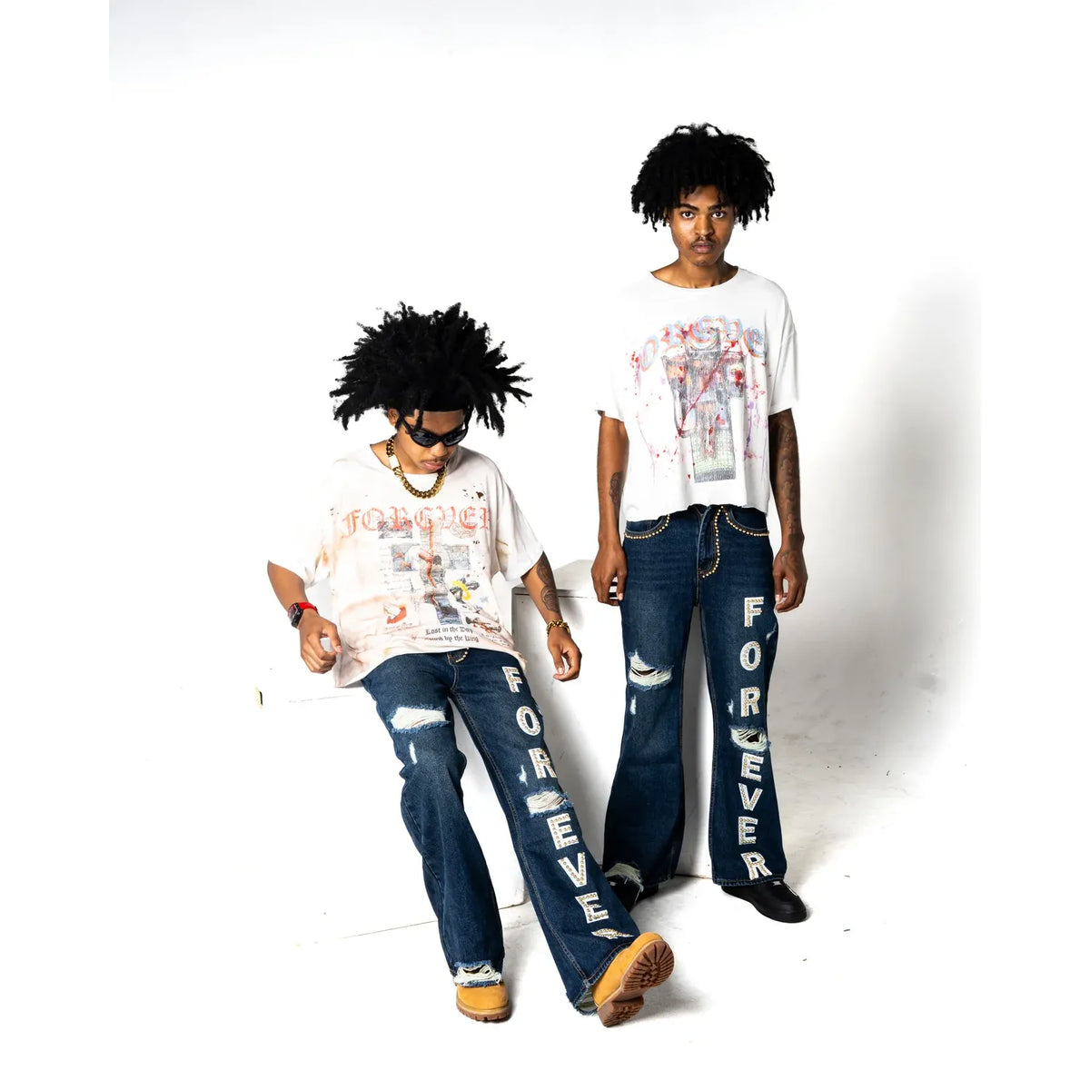 Forever hungry flared denim - DENIM - Cityswagusa.com