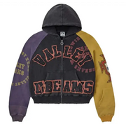 Vale Forever forever crest zip up hoodie - LARGE / Black Washed - HOODIE