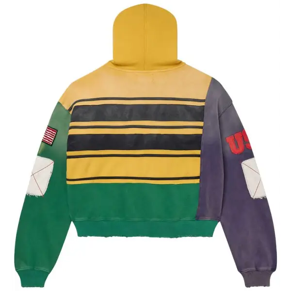 Vale forever mardi gras collage zip up hoodie - MEDIUM / ASSORTED - HOODIE