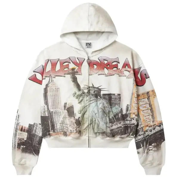 Valley dreams nyc zip up hoodie - HOODIE