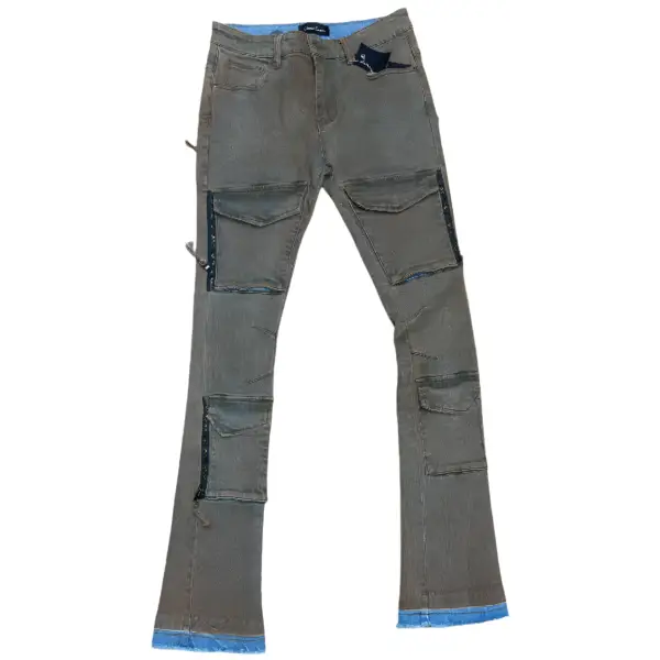 Vicious cargo zipper denim - DENIM