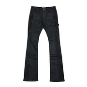 Vicious coated side rhinestone stacked denim - DENIM