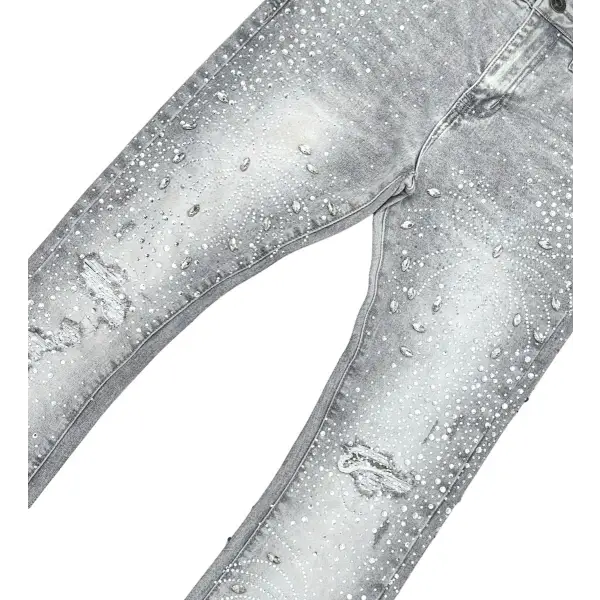 Vicious embellish stacked denim - DENIM