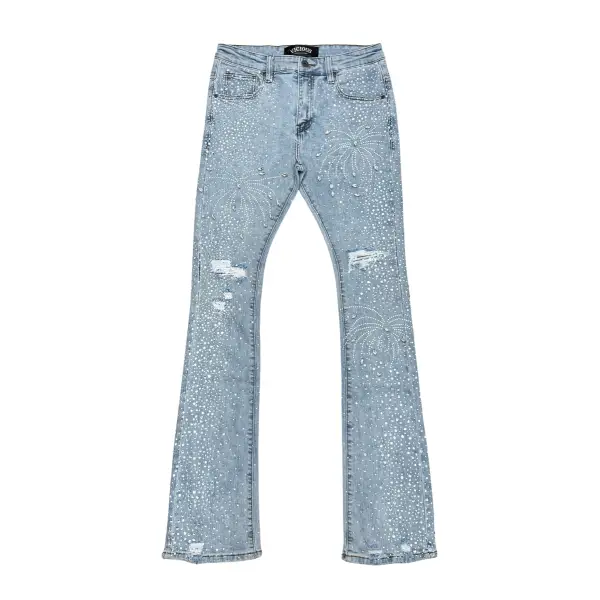 Vicious embellish stacked denim - DENIM