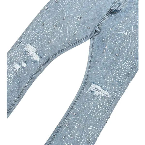 Vicious embellish stacked denim - DENIM