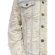 Vicious premium pearl rhinestone denim jacket - JACKET