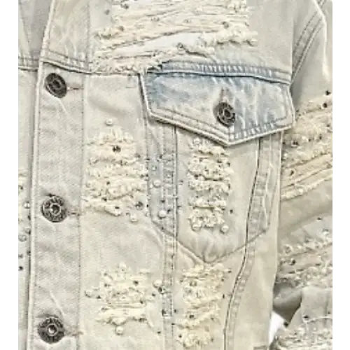 Vicious premium pearl rhinestone denim jacket - JACKET
