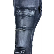 Vicious stack stone chain denim - DENIM