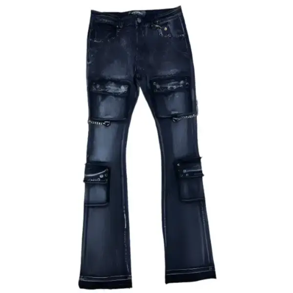 Vicious stack stone chain denim - DENIM